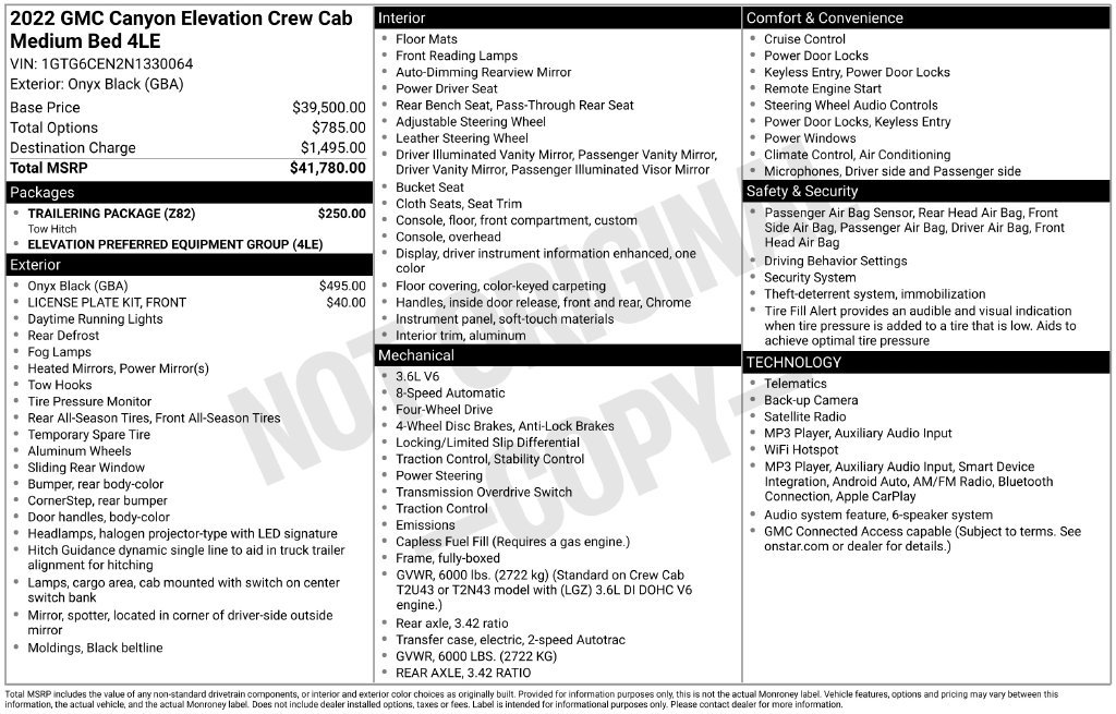 Certified 2022 GMC Canyon Elevation w/ Trailering Package AWD/4WD image 11