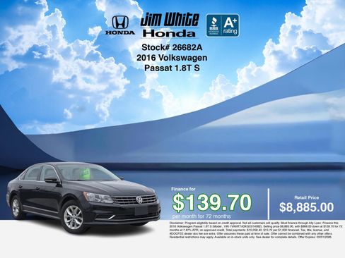 Used 2016 Volkswagen Passat 1.8T S image 3