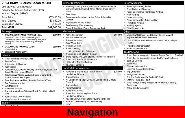 Used 2024 BMW M340i w/ Driving Assistance Package RWD image 21