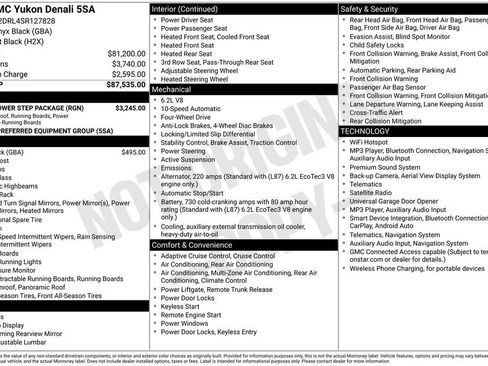 Used 2025 GMC Yukon Denali w/ Sun & Power Step Package AWD/4WD image 5