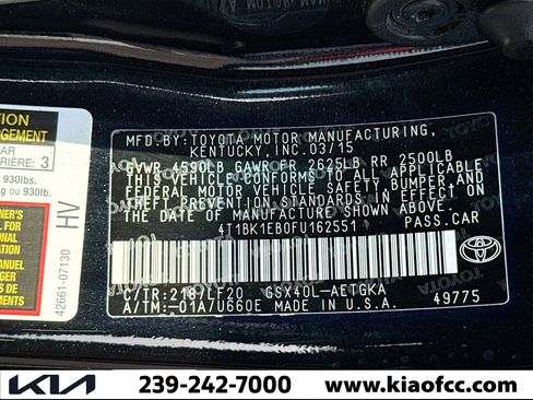 Used 2015 Toyota Avalon XLE Premium FWD image 39