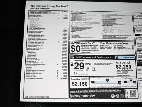 New 2026 BMW X3 xDrive30 w/ Premium Package image 40