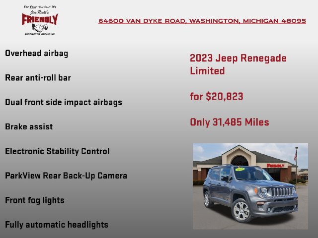Used 2023 Jeep Renegade Limited AWD/4WD image 20