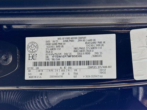 Used 2021 Ford F150 Lariat w/ Equipment Group 502A High image 37