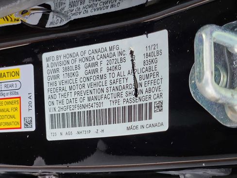 Certified 2022 Honda Civic Sport image 26