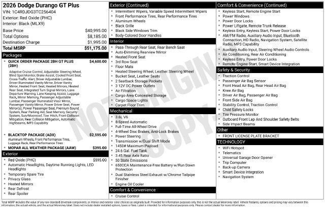 Used 2026 Dodge Durango GT AWD/4WD image 27