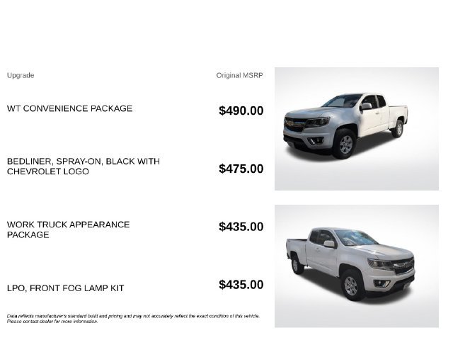 Used 2018 Chevrolet Colorado W/T w/ WT Convenience Package AWD/4WD image 3