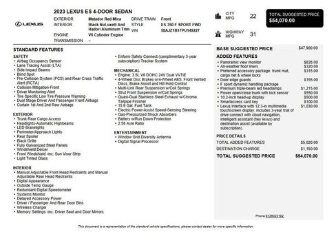 Used 2023 Lexus ES 350 F Sport image 48