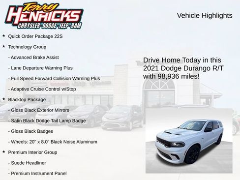 Used 2021 Dodge Durango R/T w/ Technology Group AWD/4WD image 4