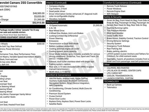 Used 2022 Chevrolet Camaro SS RWD image 34