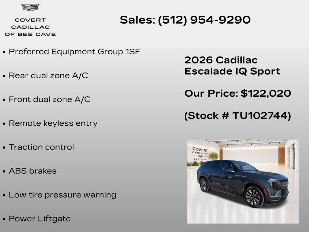New 2026 Cadillac Escalade IQ Sport 1 AWD/4WD image 8