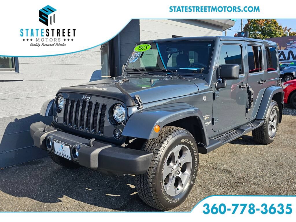 Used 2018 Jeep Wrangler Unlimited Sahara w/ Connectivity Group AWD/4WD image 1