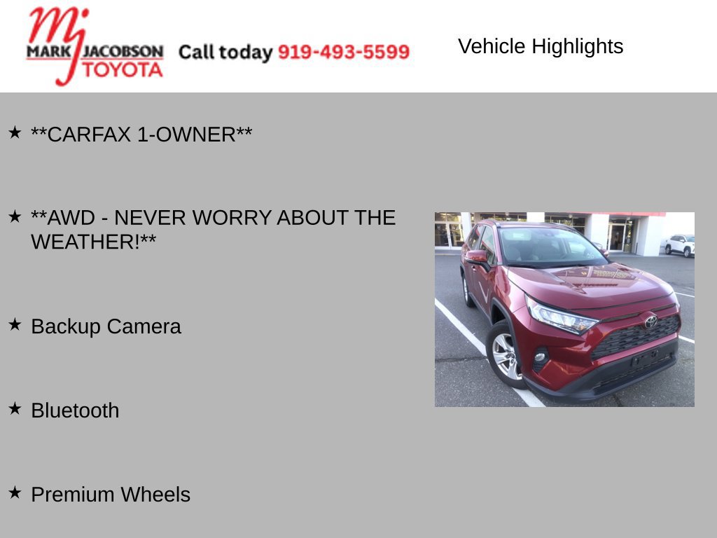 Used 2019 Toyota RAV4 XLE w/ All Weather Liner Package AWD/4WD image 5