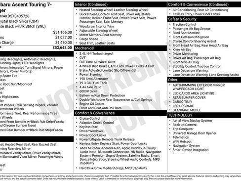New 2026 Subaru Ascent Touring AWD/4WD image 17