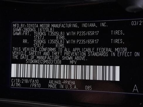 Used 2021 Toyota Sienna LE image 55