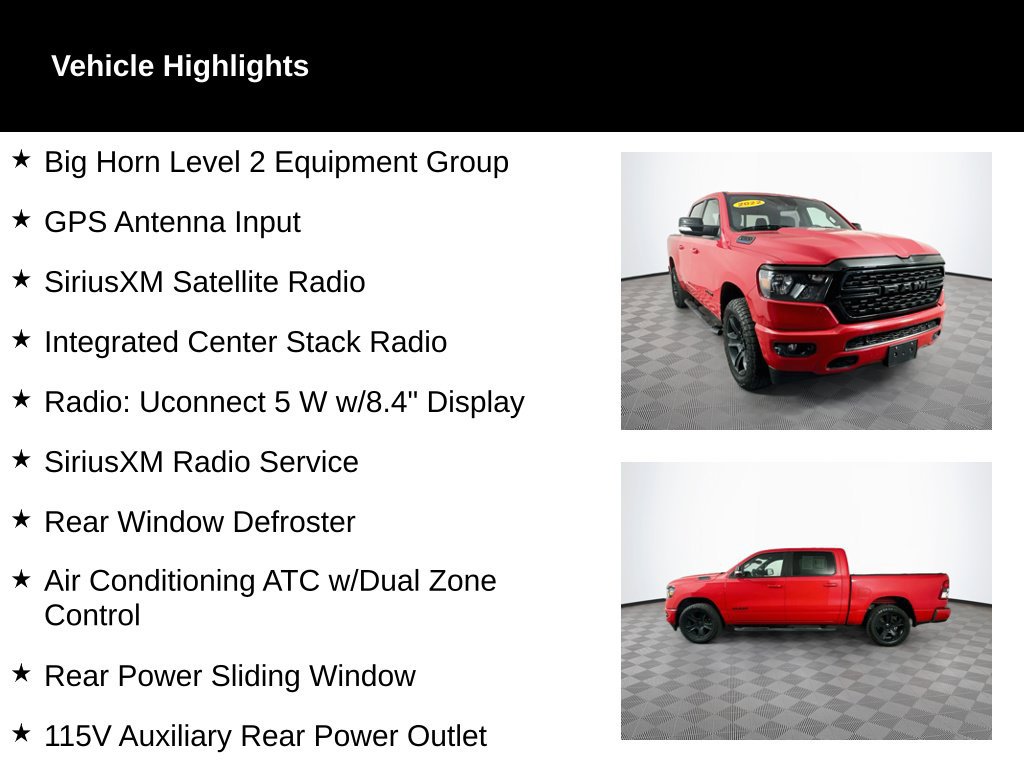 Used 2022 RAM 1500 Big Horn AWD/4WD image 2