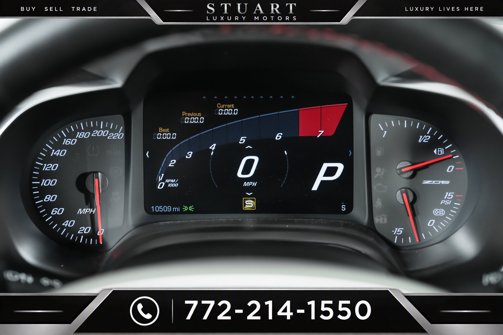 Used 2015 Chevrolet Corvette Z06 w/ 3LZ Preferred Equipment Group RWD image 9