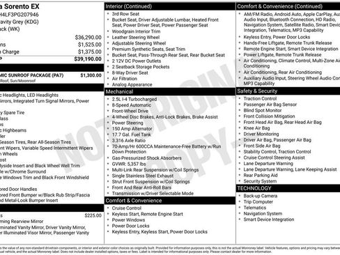 Used 2023 Kia Sorento EX w/ Panoramic Sunroof Package FWD image 28