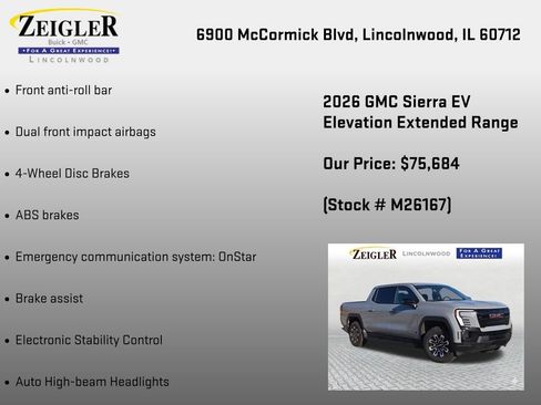New 2026 GMC Sierra EV Elevation w/ Premium Package AWD/4WD image 31