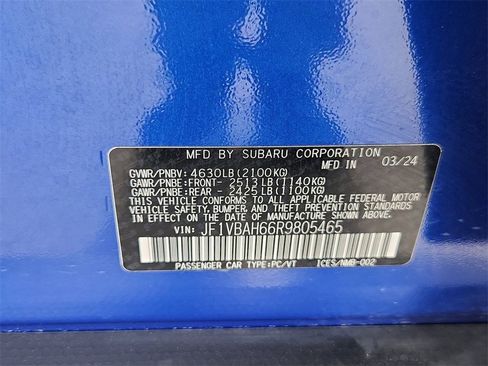 Used 2024 Subaru WRX Premium image 33