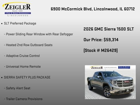 New 2026 GMC Sierra 1500 SLT w/ SLT Convenience Package AWD/4WD image 12