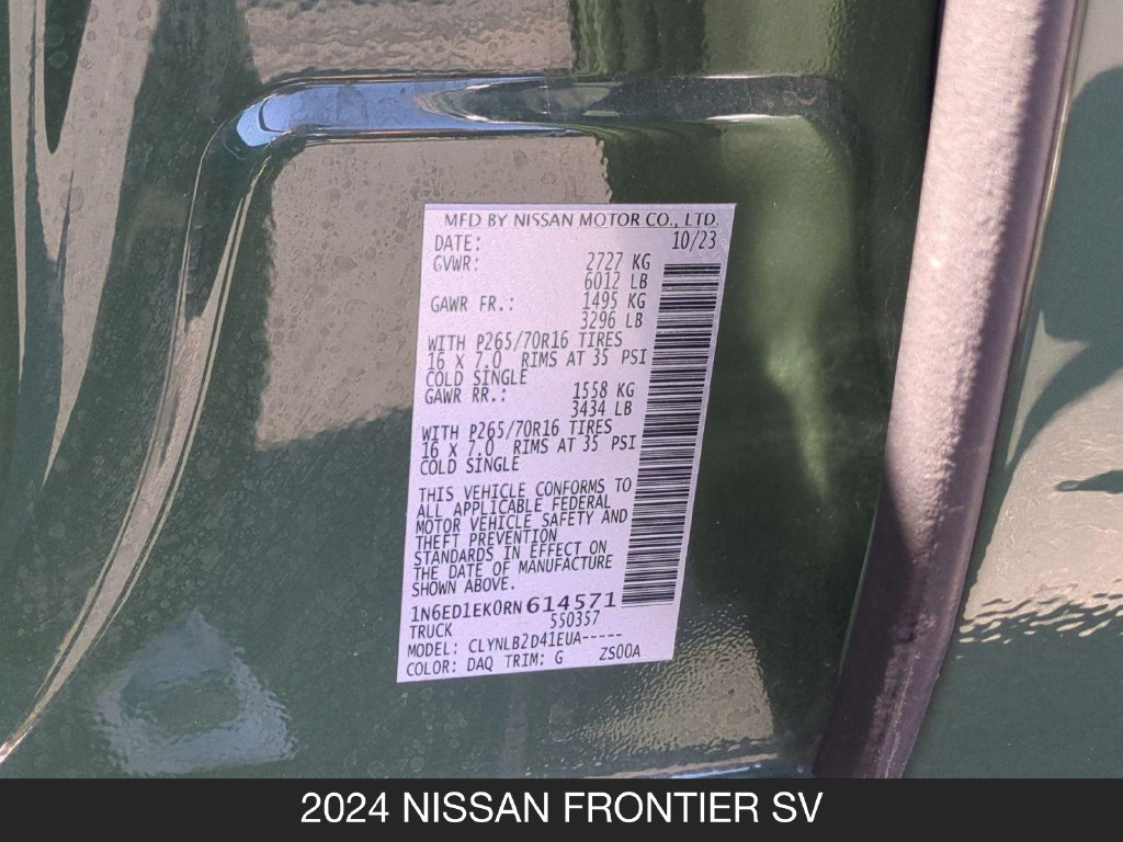 Certified 2024 Nissan Frontier SV AWD/4WD image 24
