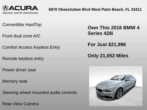 Used 2016 BMW 428i Convertible RWD image 6