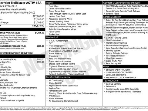 New 2026 Chevrolet TrailBlazer ACTIV w/ Convenience Package FWD image 27