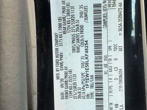 Used 2020 Ford F150 Lariat w/ Equipment Group 502A Luxury image 35