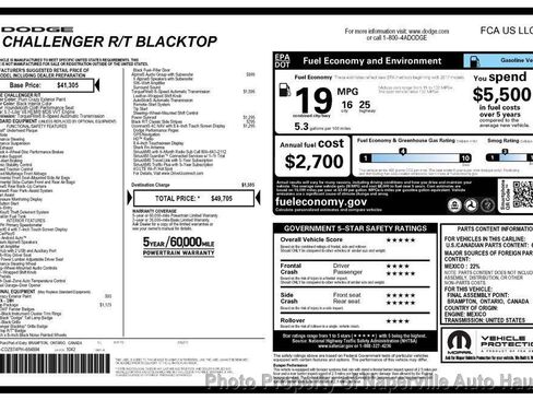 Used 2023 Dodge Challenger R/T w/ Blacktop Package RWD image 61
