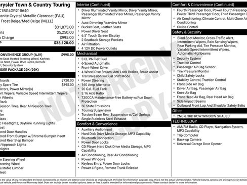 Used 2016 Chrysler Town & Country Touring w/ Driver Convenience Group image 1