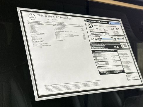 New 2026 Mercedes-Benz G 580 w/ EQ Technology image 30