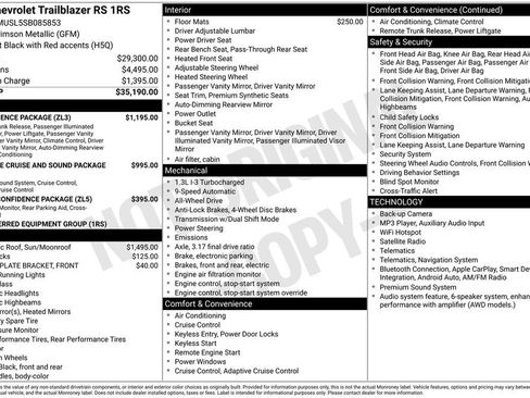 Used 2025 Chevrolet TrailBlazer RS w/ Convenience Package AWD/4WD image 9