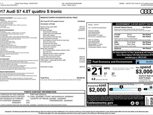 Used 2017 Audi S7 Premium Plus w/ S7 Sport Package image 2