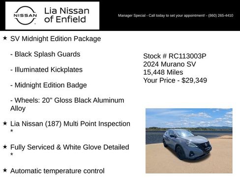 Certified 2024 Nissan Murano SV w/ SV Midnight Edition Package AWD/4WD image 5