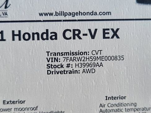 Certified 2021 Honda CR-V EX image 30