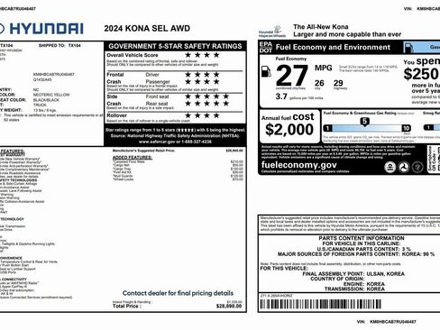Certified 2024 Hyundai Kona SEL image 3