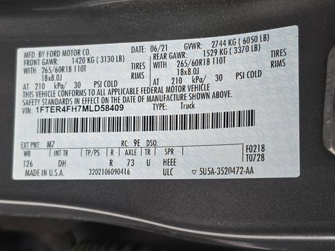 Used 2021 Ford Ranger Lariat w/ Equipment Group 501A High image 34