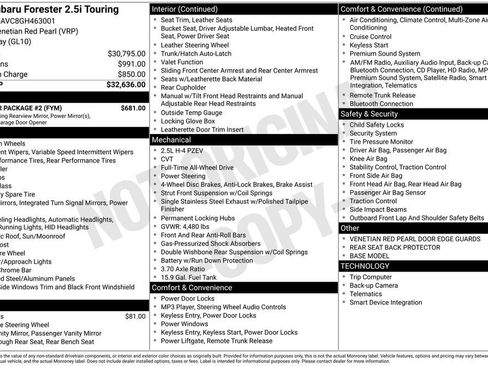 Used 2016 Subaru Forester 2.5i Touring w/ Popular Package #2 image 15