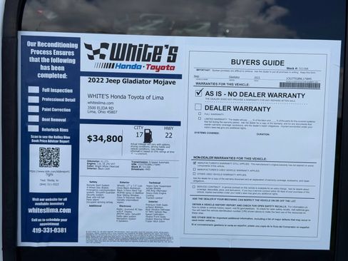 Used 2022 Jeep Gladiator Mojave w/ Cold Weather Group AWD/4WD image 33