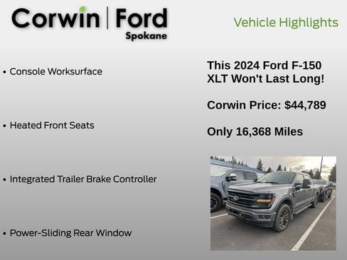 Used 2024 Ford F150 XLT w/ Equipment Group 302A MID AWD/4WD image 17
