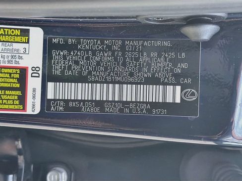 Used 2021 Lexus ES 350 w/ Premium Package FWD image 44