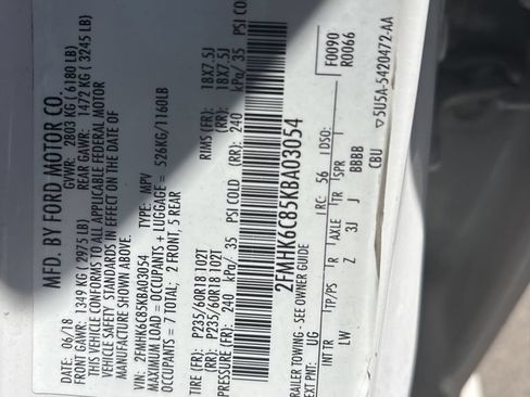 Used 2019 Ford Flex SEL w/ Equipment Group 202A AWD/4WD image 3