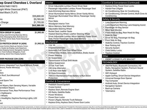 Used 2021 Jeep Grand Cherokee L Overland w/ Advanced Protech Group III AWD/4WD image 13