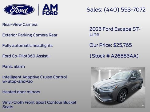 Used 2023 Ford Escape ST-Line w/ Tech Pack #1 AWD/4WD image 20