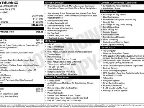 Used 2021 Kia Telluride SX w/ Towing Package FWD image 23