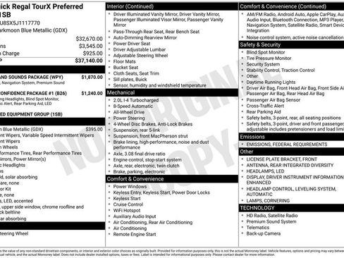 Used 2018 Buick Regal Preferred w/ Sights and Sounds Package image 2