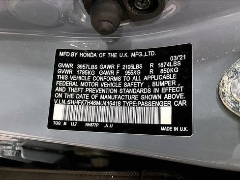 Used 2021 Honda Civic Sport image 35