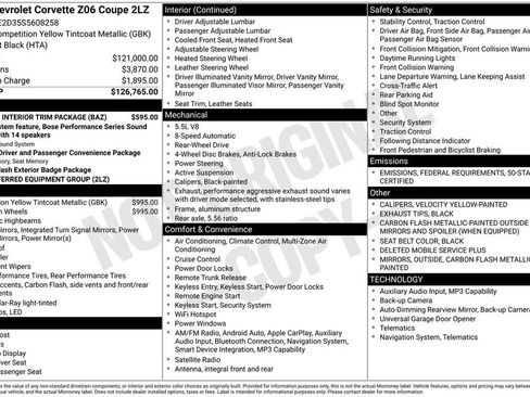 Used 2025 Chevrolet Corvette Z06 w/ Stealth Interior Trim Package image 3