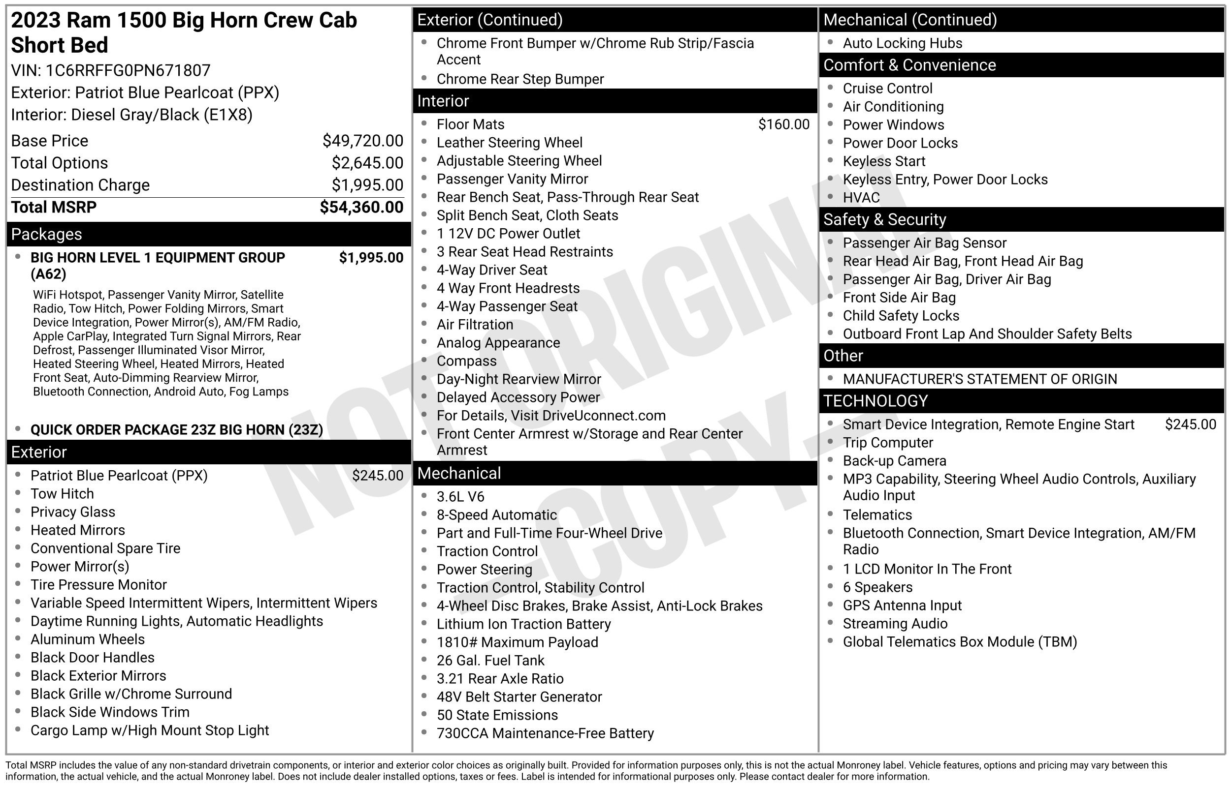 Used 2023 RAM 1500 Big Horn AWD/4WD image 2